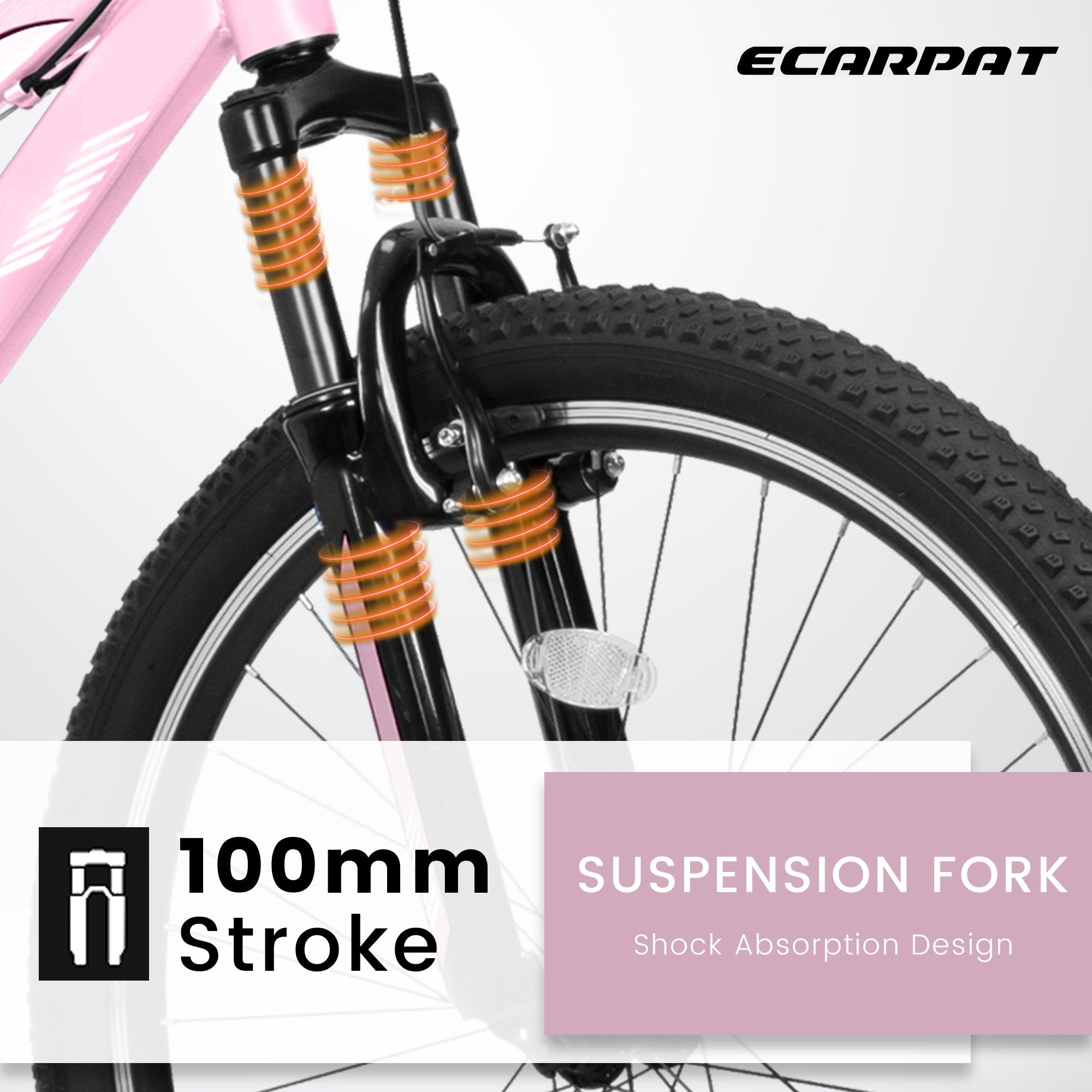 26" TrailLite Adult Mountain Bike | 21-Speed Front Suspension (Pink)