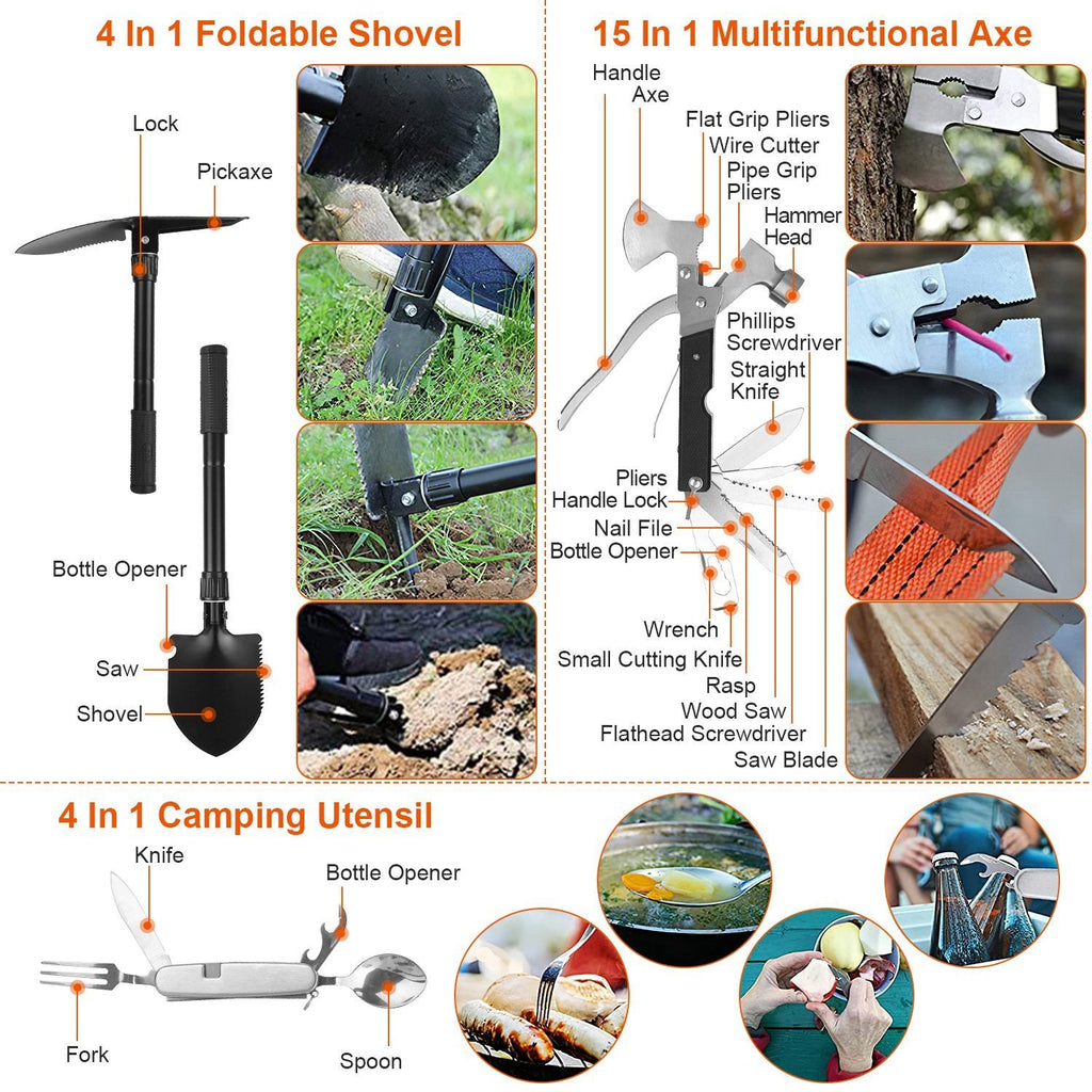 125Pcs Survival Kit for Outdoor Adventures