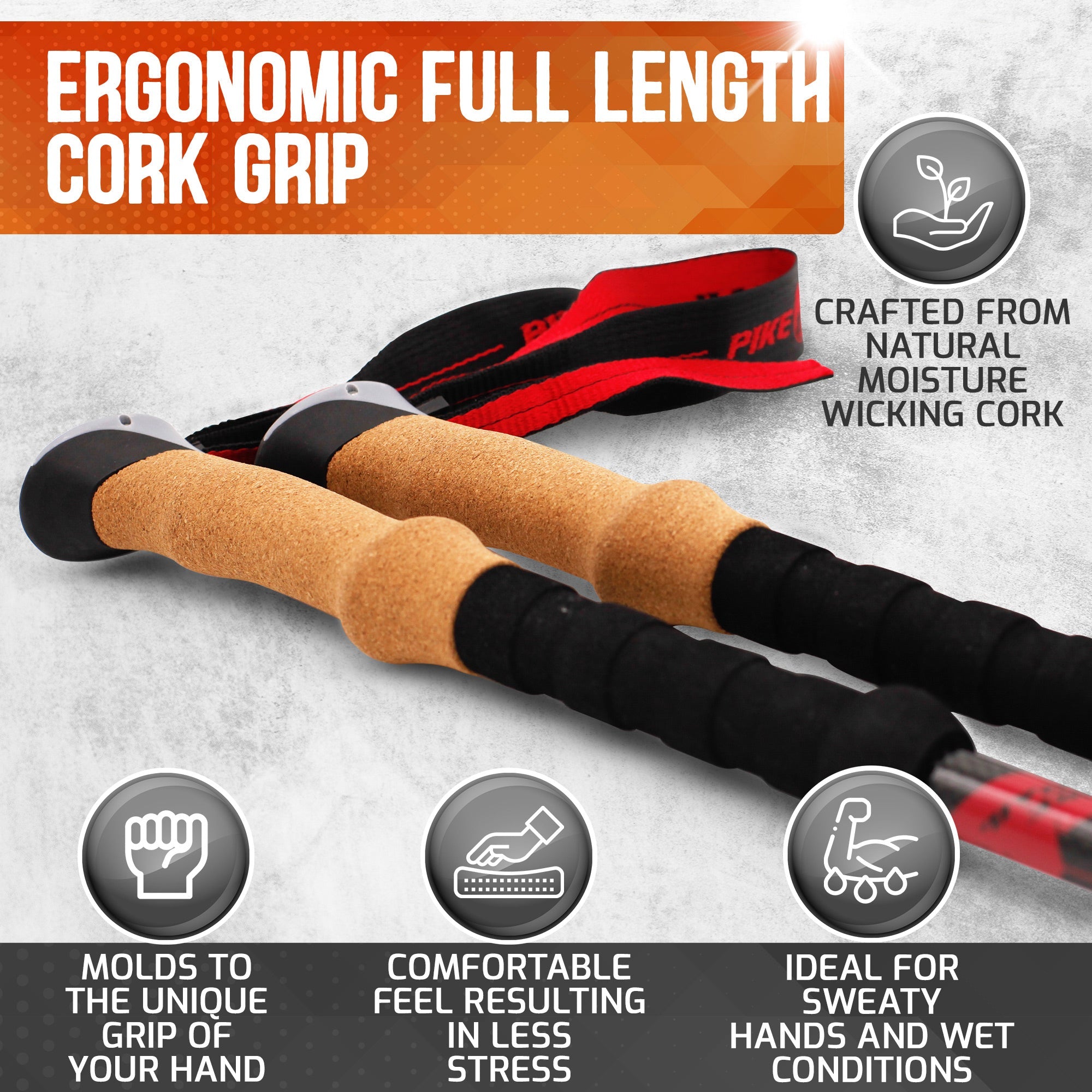 Pike Trail Carbon Fiber Trekking Poles – Lightweight, Adjustable Hiking Poles