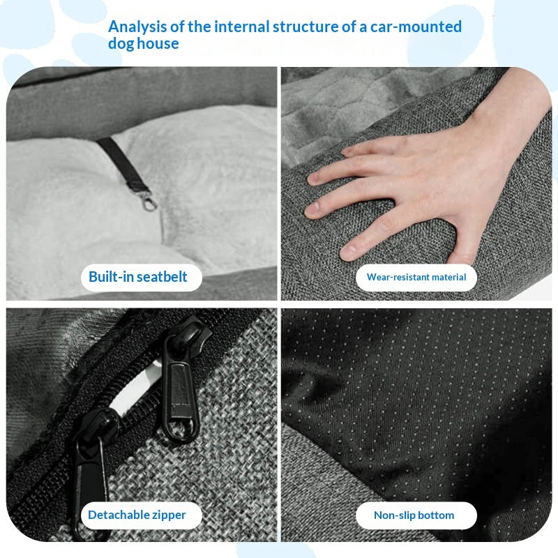 Rear-seat Pet Bed For Cars Dog Bed