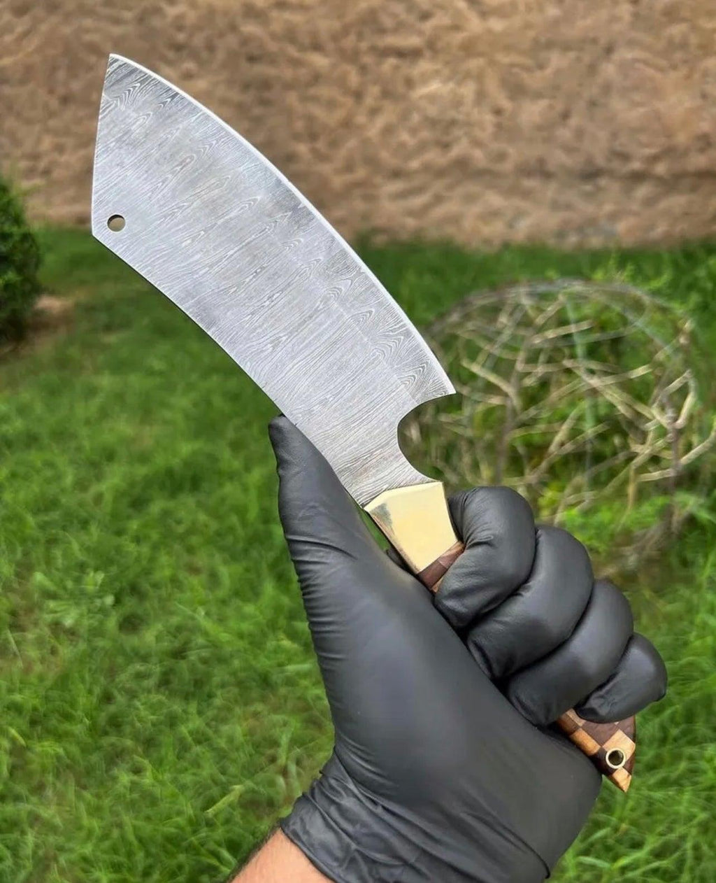 HANDMADE FORGED DAMASCUS STEEL Meat Cleaver Chopper Knife