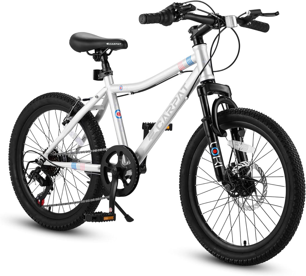 20” Kids Mountain Bike – TrailKid | Front Suspension | 7-Speed | White