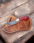 Handmade Ranch Cowboy Knives and Sheaths – 7.5” Damascus Steel