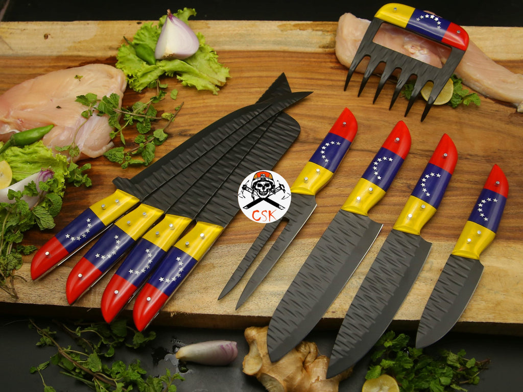 Custom Black Stainless Steel Chef Knives