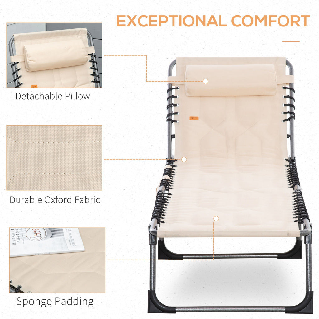 Padded Folding Chaise Lounge Chair