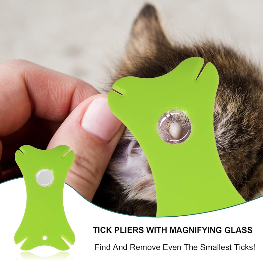 Tick Removal Tool 8 In 1 With Storage Box, Tick Tweezers, Flea Comb, Magnifying Glass, Dog Tick Remover Tool Tick Removal Kit Tick Removal Tool For Dogs Cats Pet Tick Comb