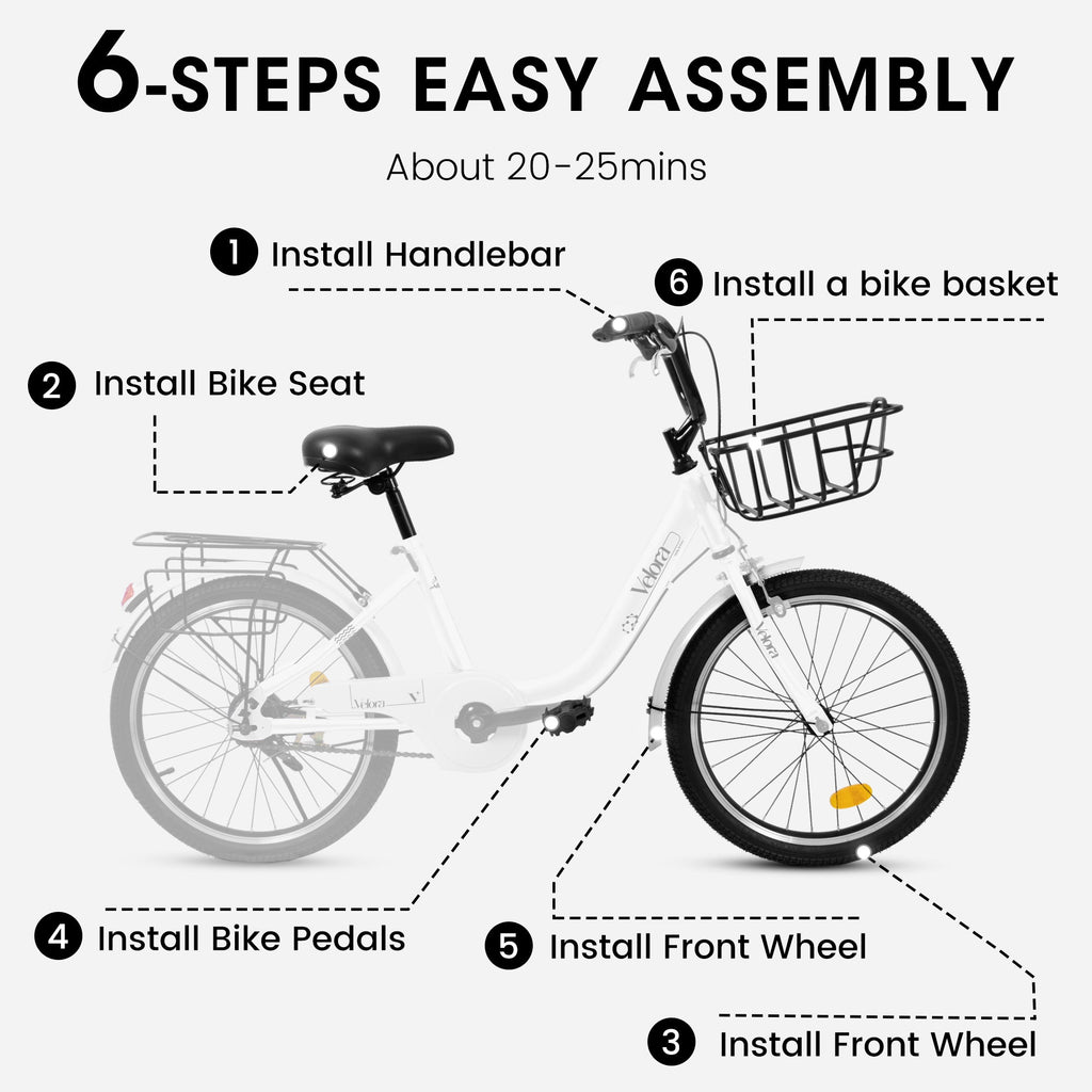 20” Kids Bike – CityCruze | Coaster Brake | Single Speed | White