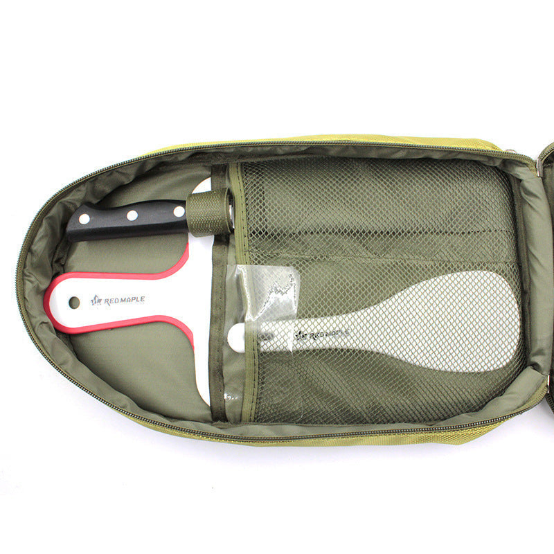 8pcs Camp Kitchen Cooking Utensil Set Travel Organizer Grill Accessories Portable Compact Gear