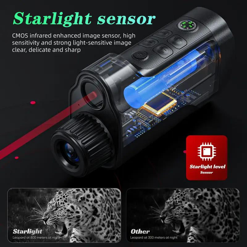 Nitehawk 4K Night Vision Binoculars - 10X Zoom, Rechargeable, 32GB SD Card Included -