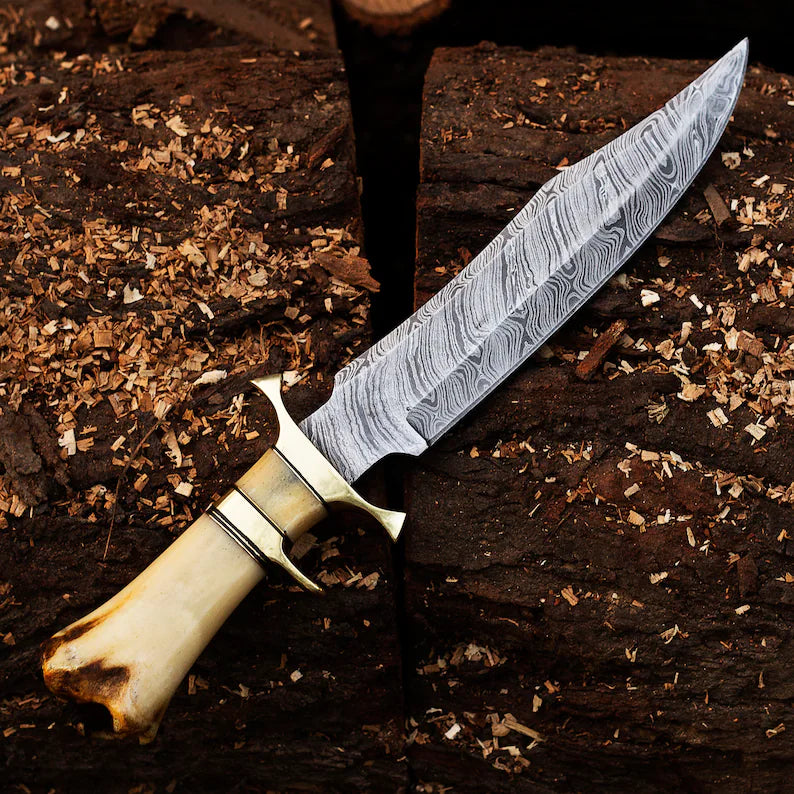 Damascus Steel Hunting Knives - Custom Handmade knife - Hand Forged Damascus steel Knife