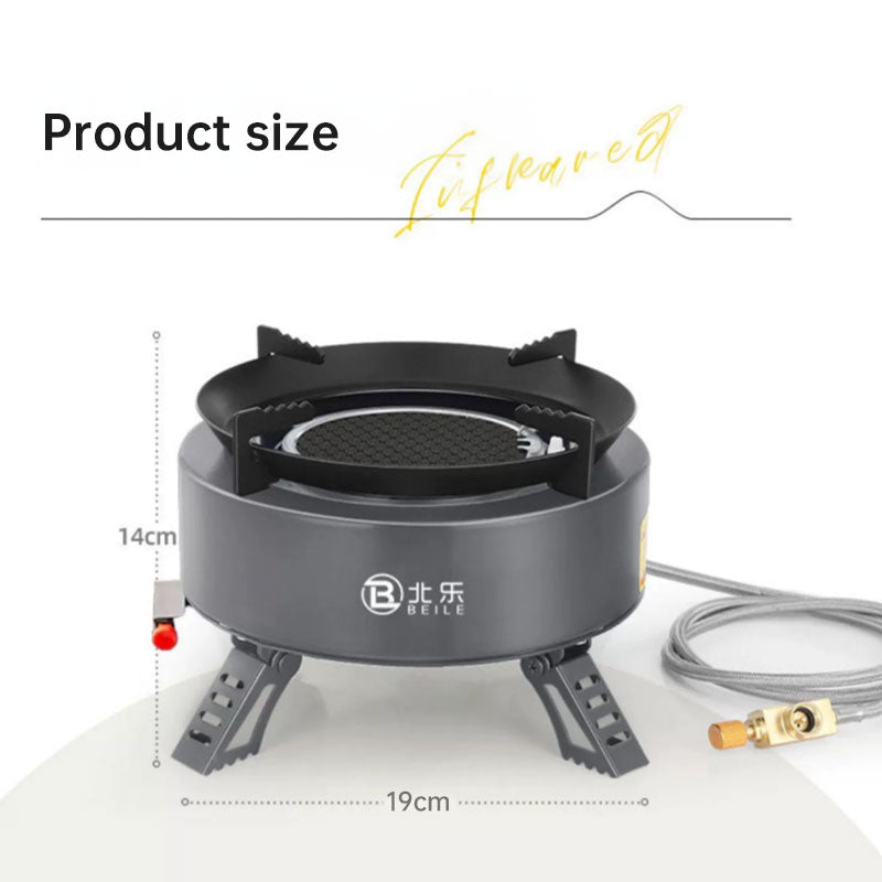 New Explorer 4000W infrared camping stove: portable, windproof, with electronic ignition