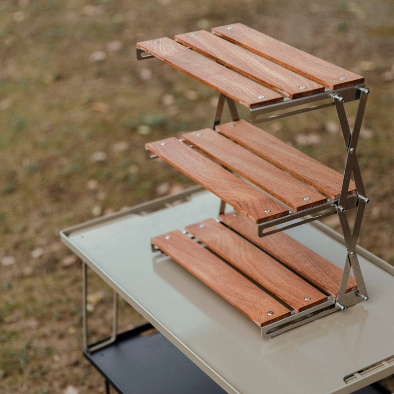 Mountaineering Outdoor Camping Rack Portable Storage Rack Three Layer Rack