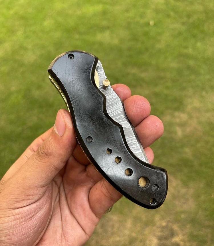 Damascus Blade EDC Folding Pocket Knife