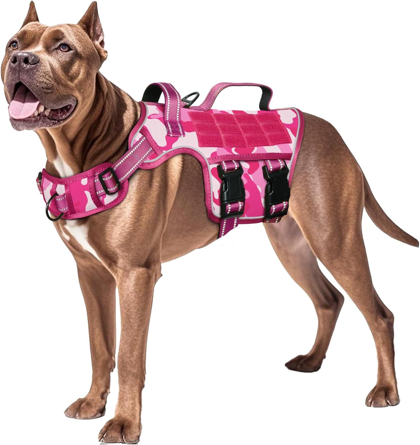 No Pull Tactical Dog Harness Heavy Duty Molle Vest for Medium to XLarge Dogs