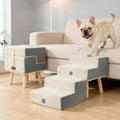 Dog Stairs 4 Step Foldable Pet Step for Couch & Bed