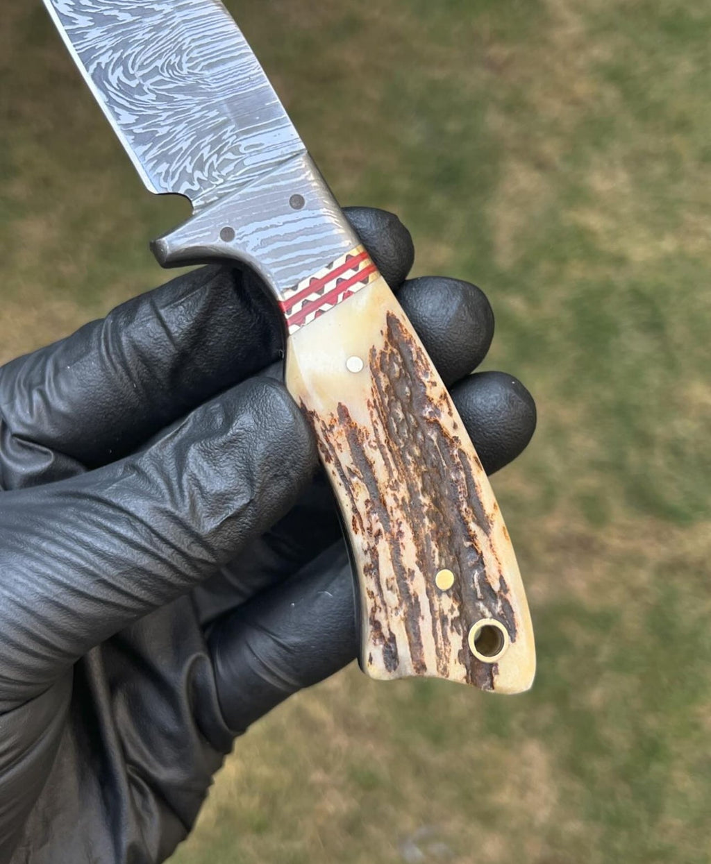 Handmade Damascus Steel Fixed Blade Hunting Knife