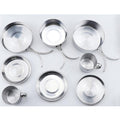 Mayitr 8Pcs Stainless Steel Outdoor Camping Picnic Pot Pan Kit Camping Backpacking Hiking Cookware Set High quality