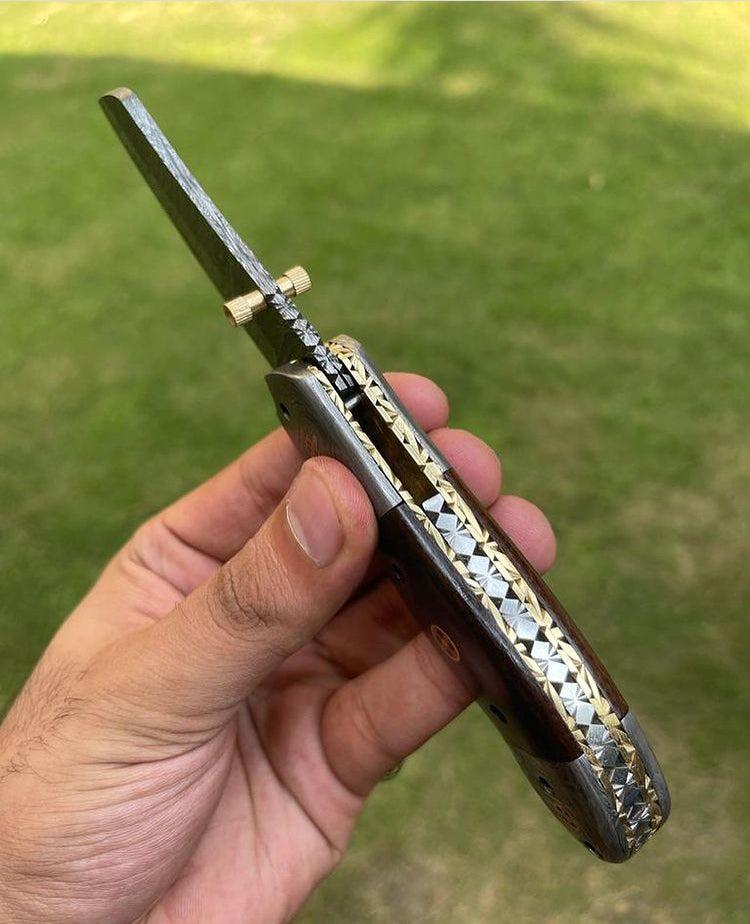 Damascus Folding Blade EDC Pocket Knife