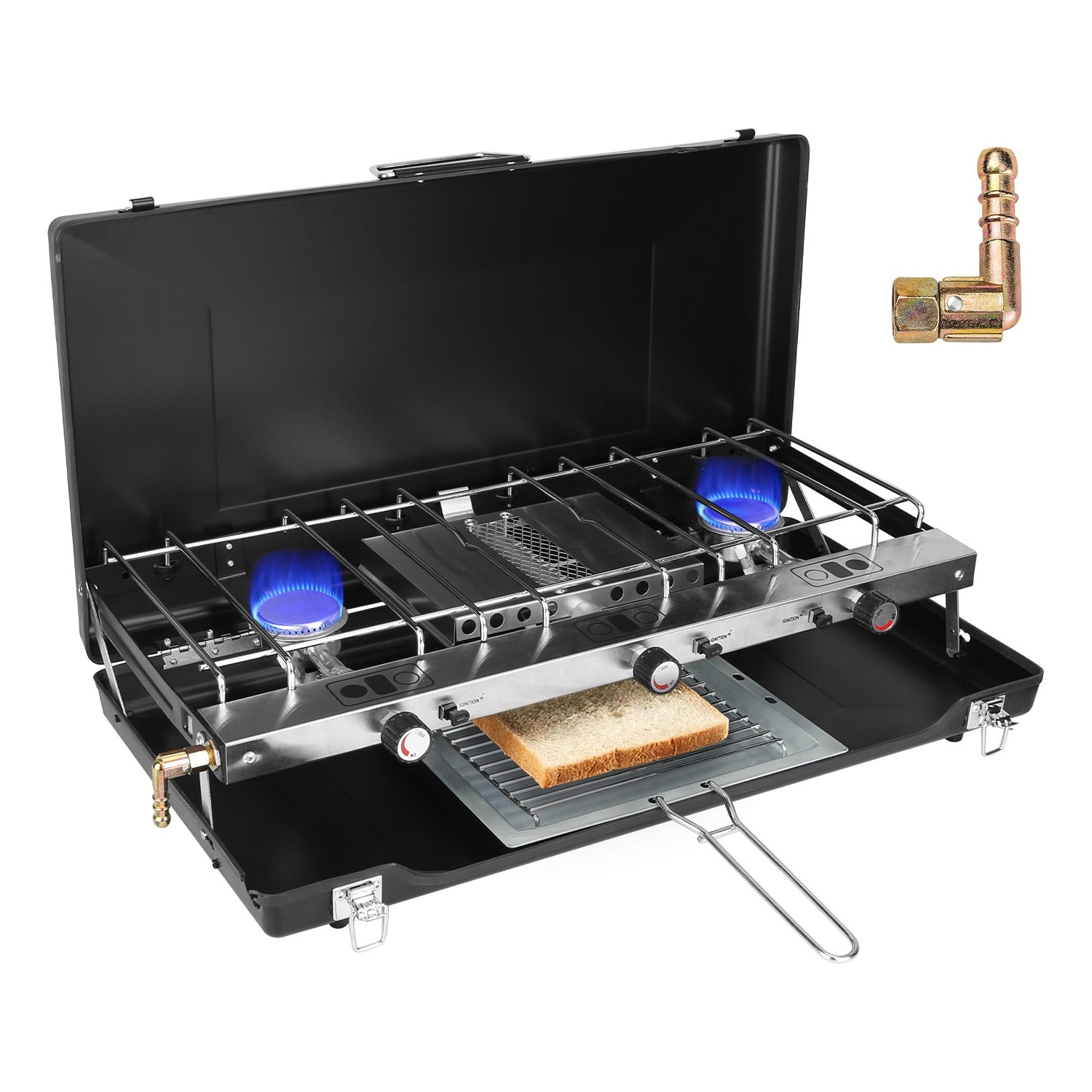 3 Burner Camping Stove Portable Foldable Propane Stove