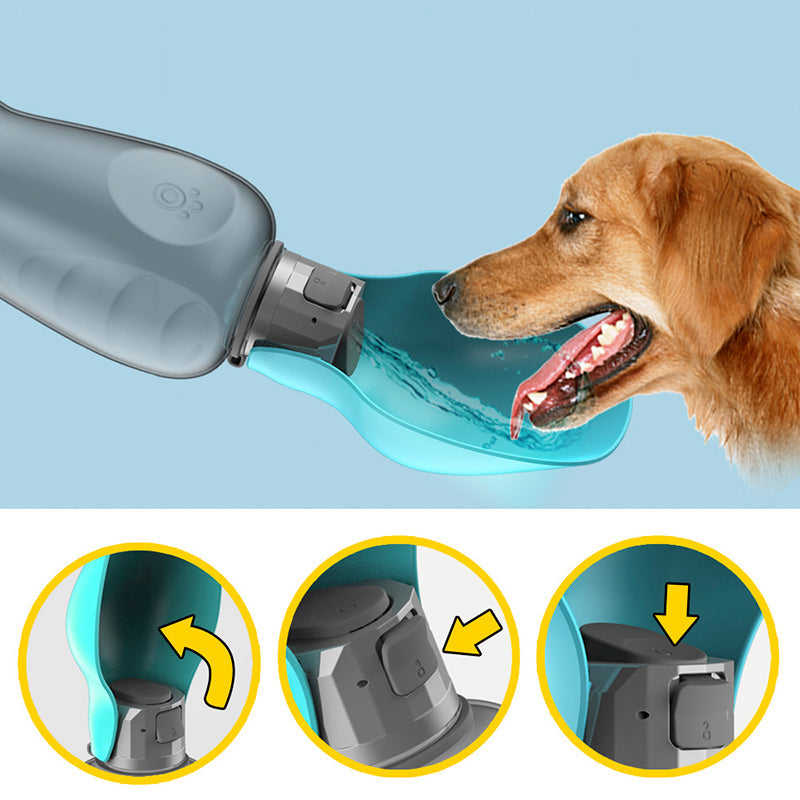 800m Water Bottle Leakproof Pet Foldable Drinking Bowl