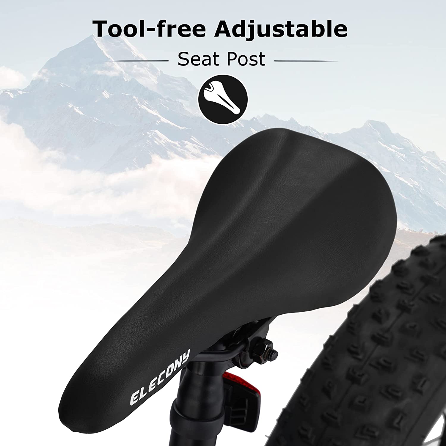 Elecony 24 Inch Fat Tire Mountain Bike