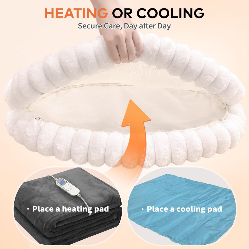 Cloud Cat Window Perch For Indoor Cats Hammock Bed Foldable Reversible Cushion Removable Washable, Breathable Soft All-Season, Sturdy Strong Suction Cups Support, Cordless