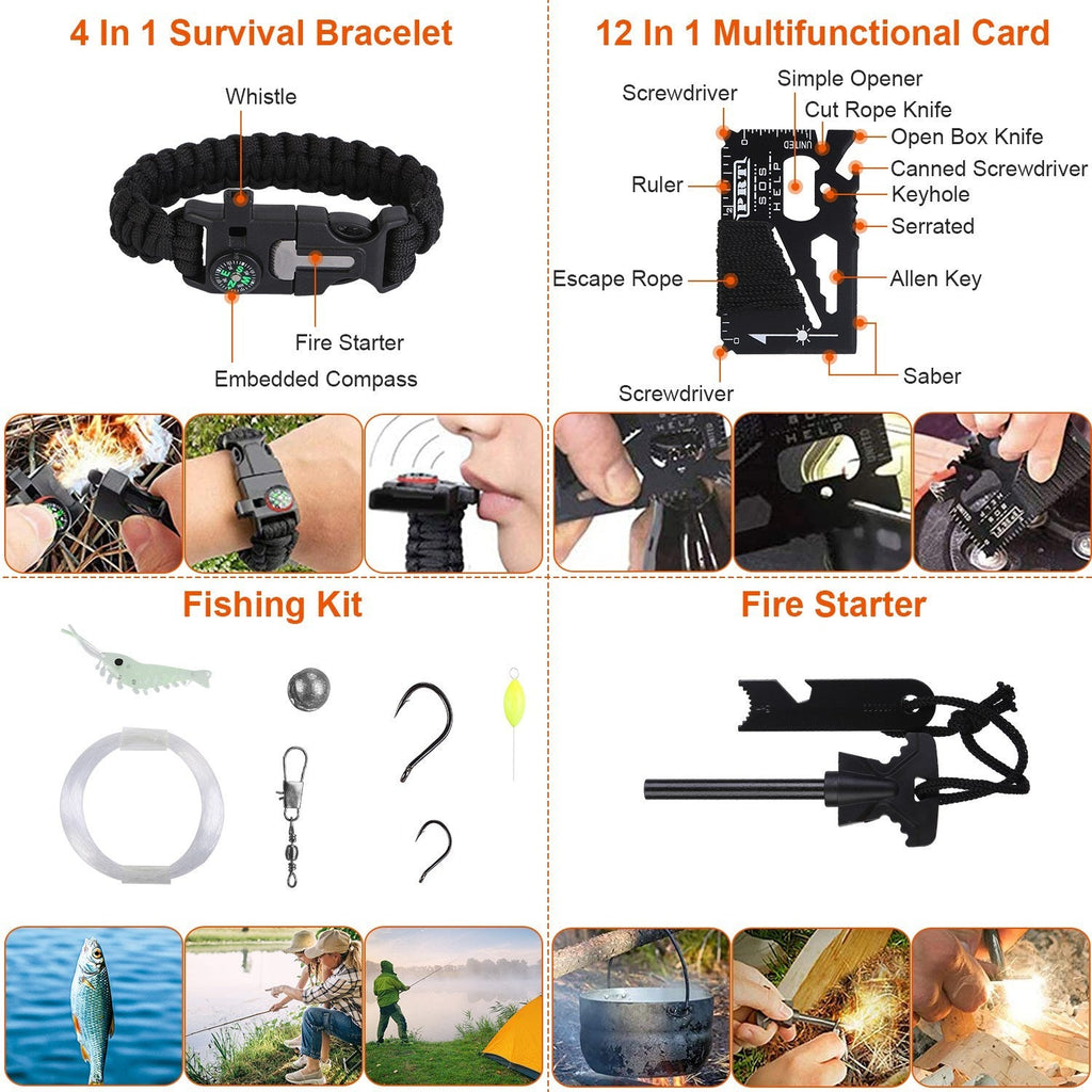 125Pcs Survival Kit for Outdoor Adventures