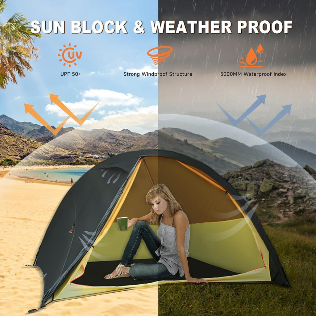 4 Person Ultralight Waterproof 3-Season Dome Tent