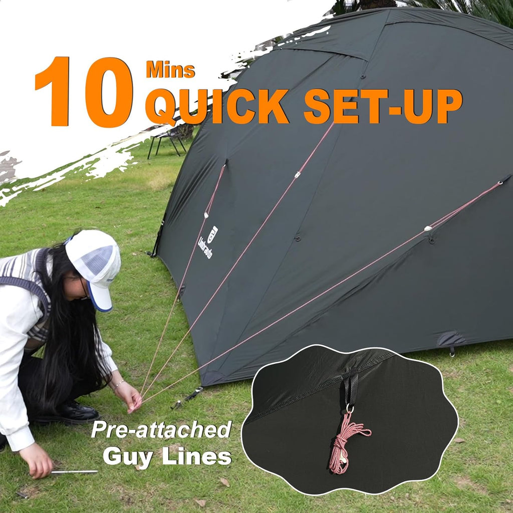 4 Person Ultralight Waterproof 3-Season Dome Tent