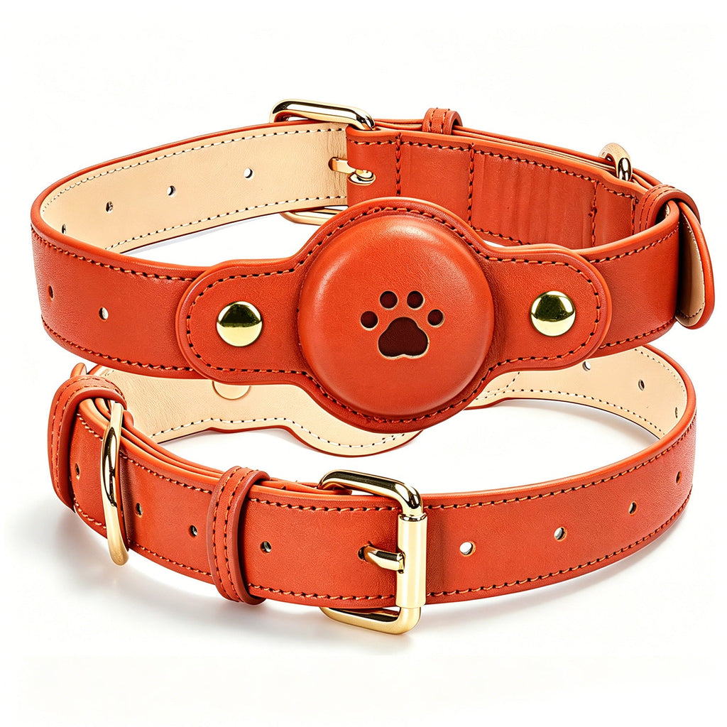 Fashionable PU Leather Pet GPS Collar