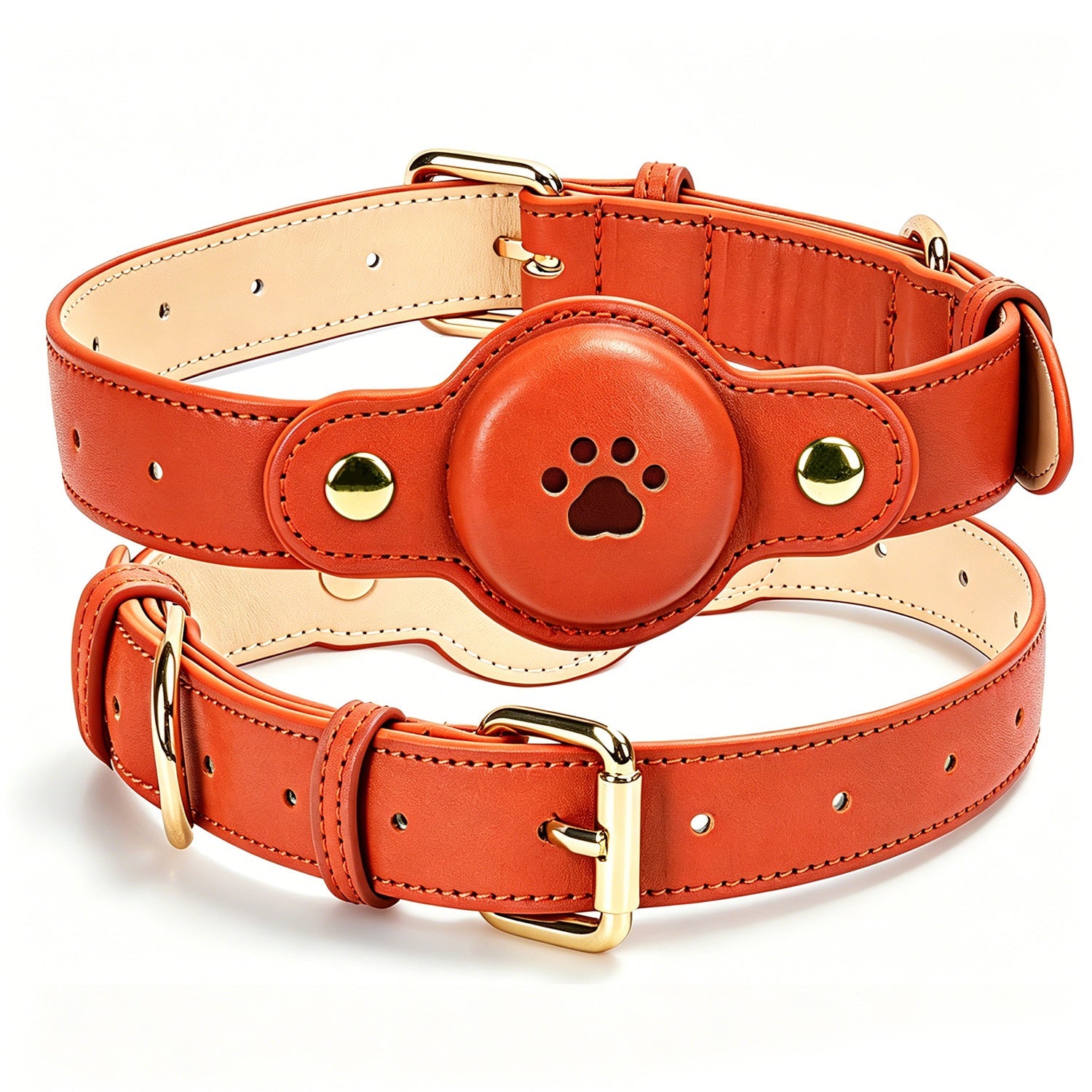 Fashionable PU Leather Pet GPS Collar