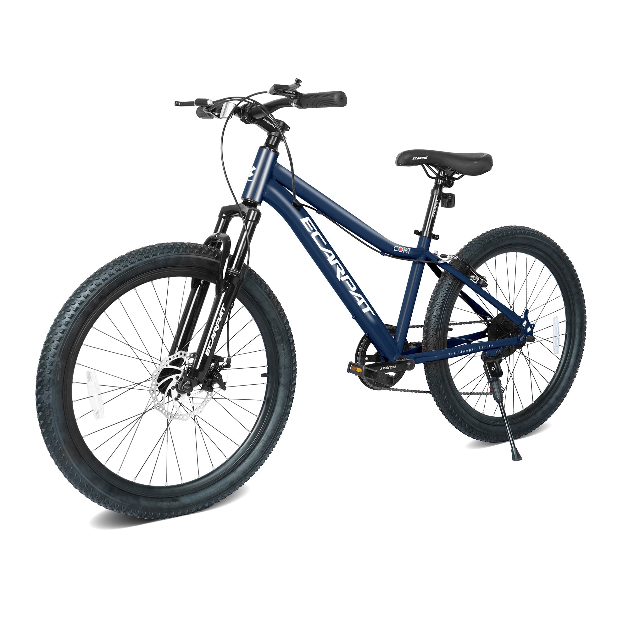 24" Youth Mountain Bike (Blue) - 7-Speed, Front Suspension & Hybrid Brakes