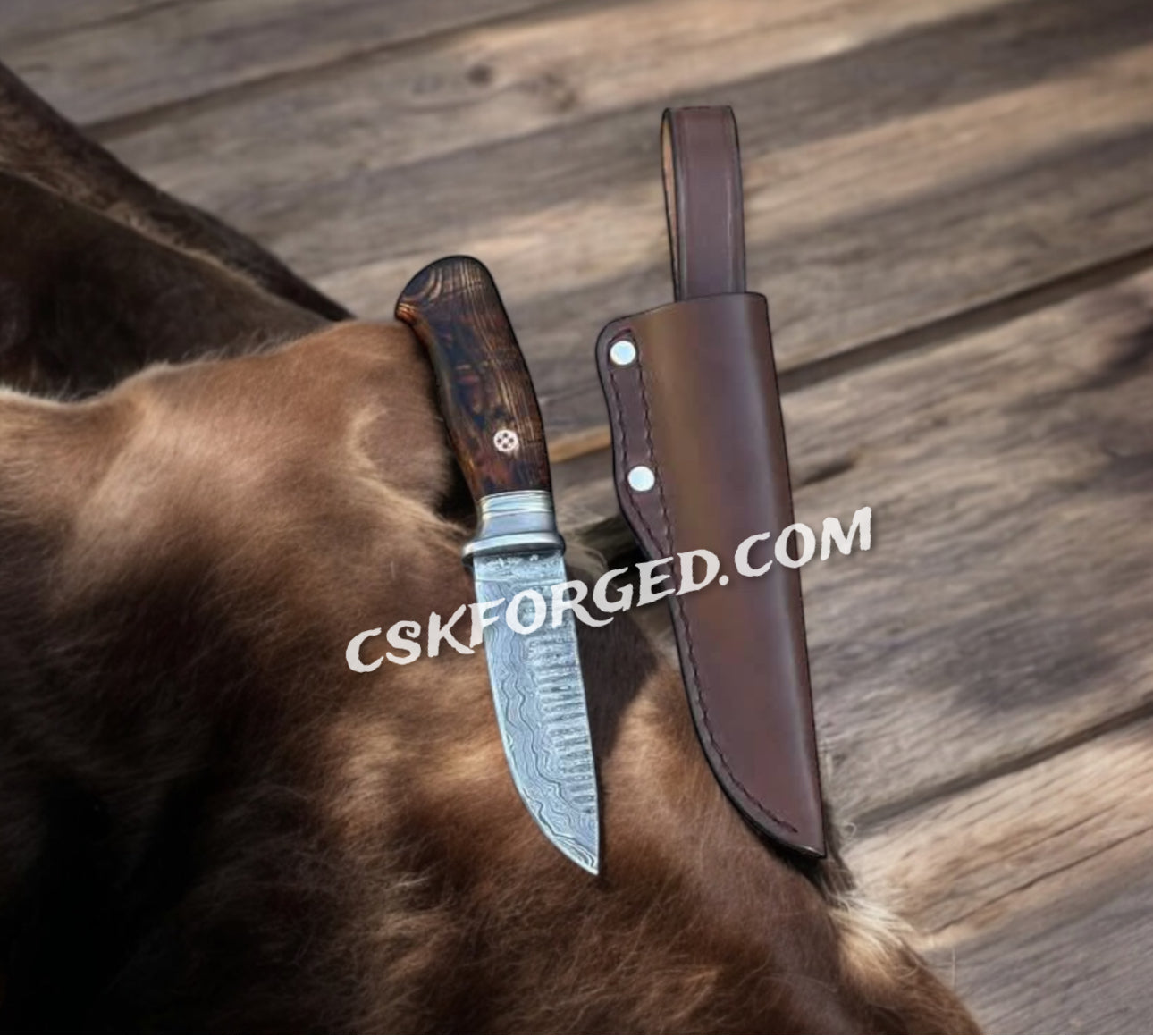 Barfight Special Damascus – Hand-Forged Tactical Brawler's Knife