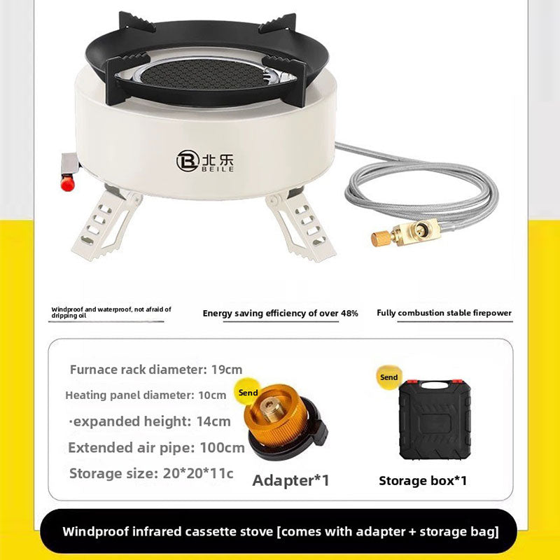 New Explorer 4000W infrared camping stove: portable, windproof, with electronic ignition