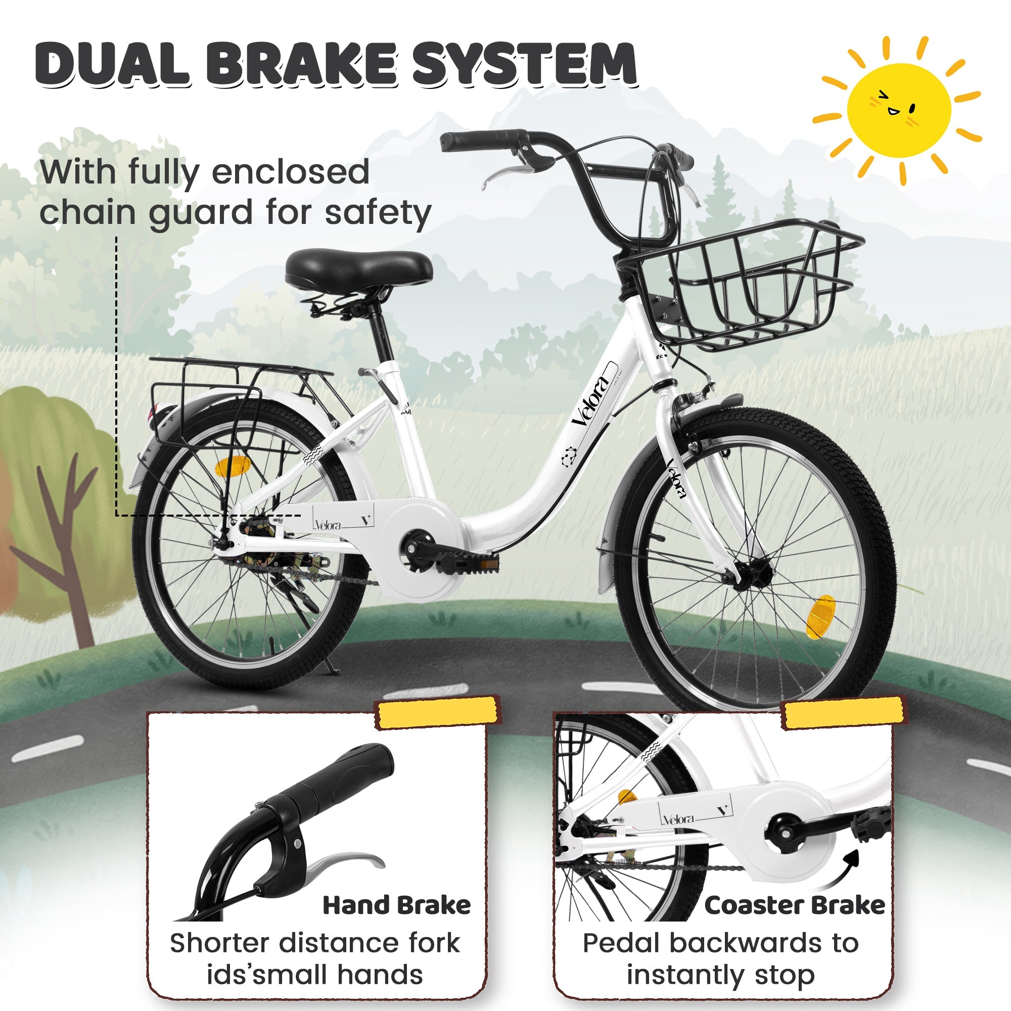 20” Kids Bike – CityCruze | Coaster Brake | Single Speed | White