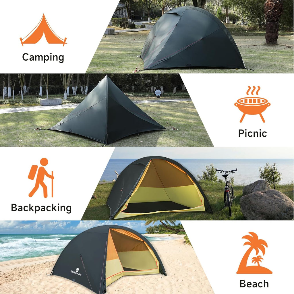 4 Person Ultralight Waterproof 3-Season Dome Tent