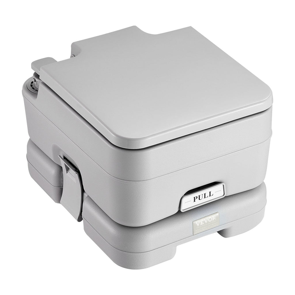 Portable Toilet For Camping with Push-Button Pressurized Flush