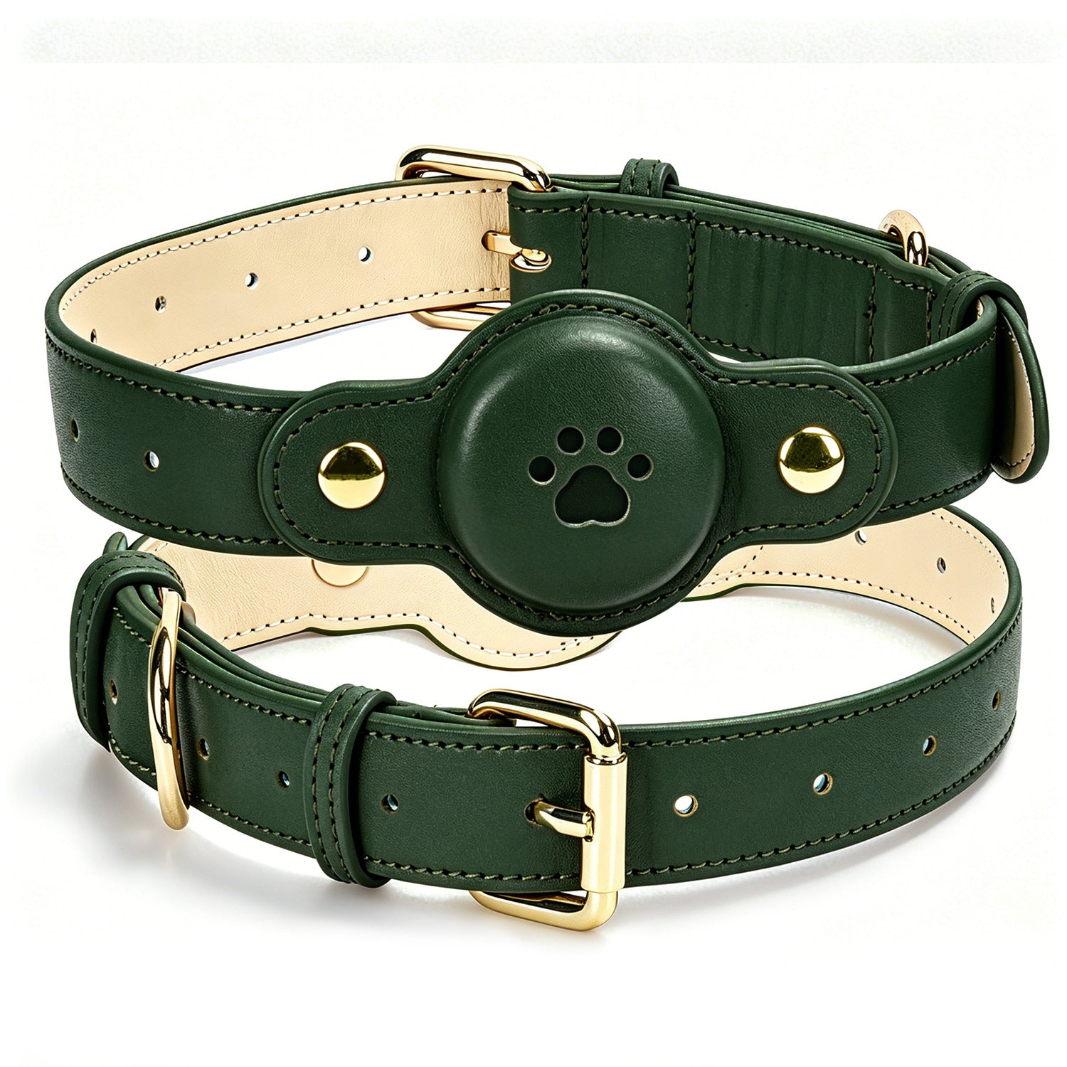 Fashionable PU Leather Pet GPS Collar