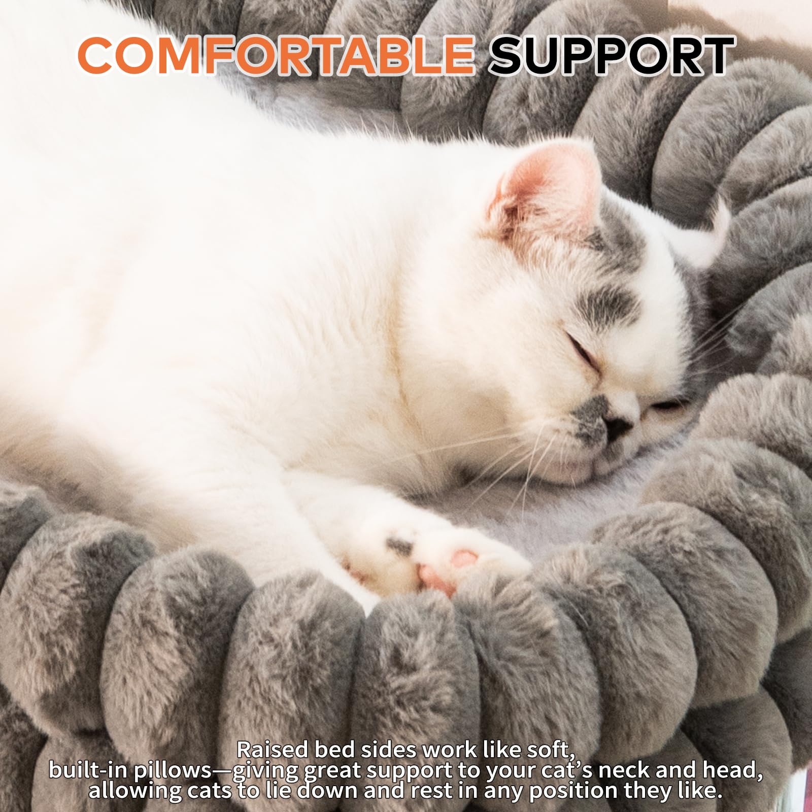 Cloud Cat Window Perch For Indoor Cats Hammock Bed Foldable Reversible Cushion Removable Washable, Breathable Soft All-Season, Sturdy Strong Suction Cups Support, Cordless