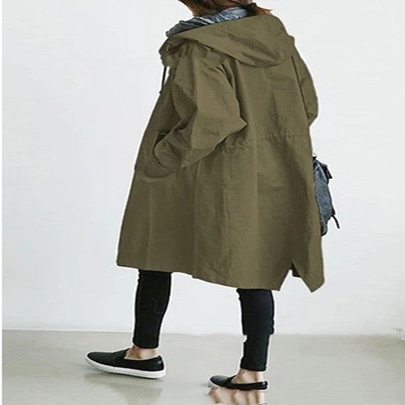 Women Windbreaker Jacket Hooded Quick Dry Waterproof
