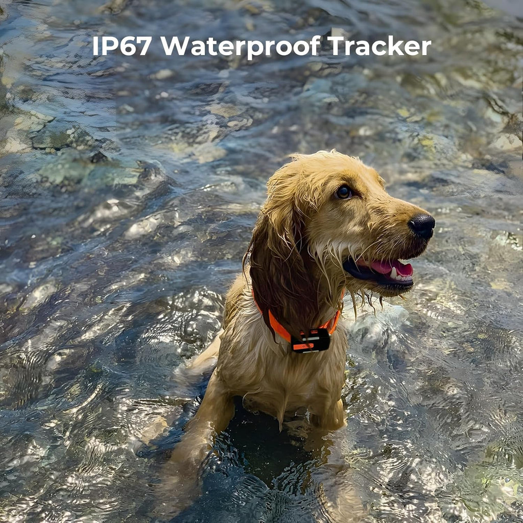 GPS Dog Tracker No Subscription Off Grid Large Dogs Waterproof 7 Day
