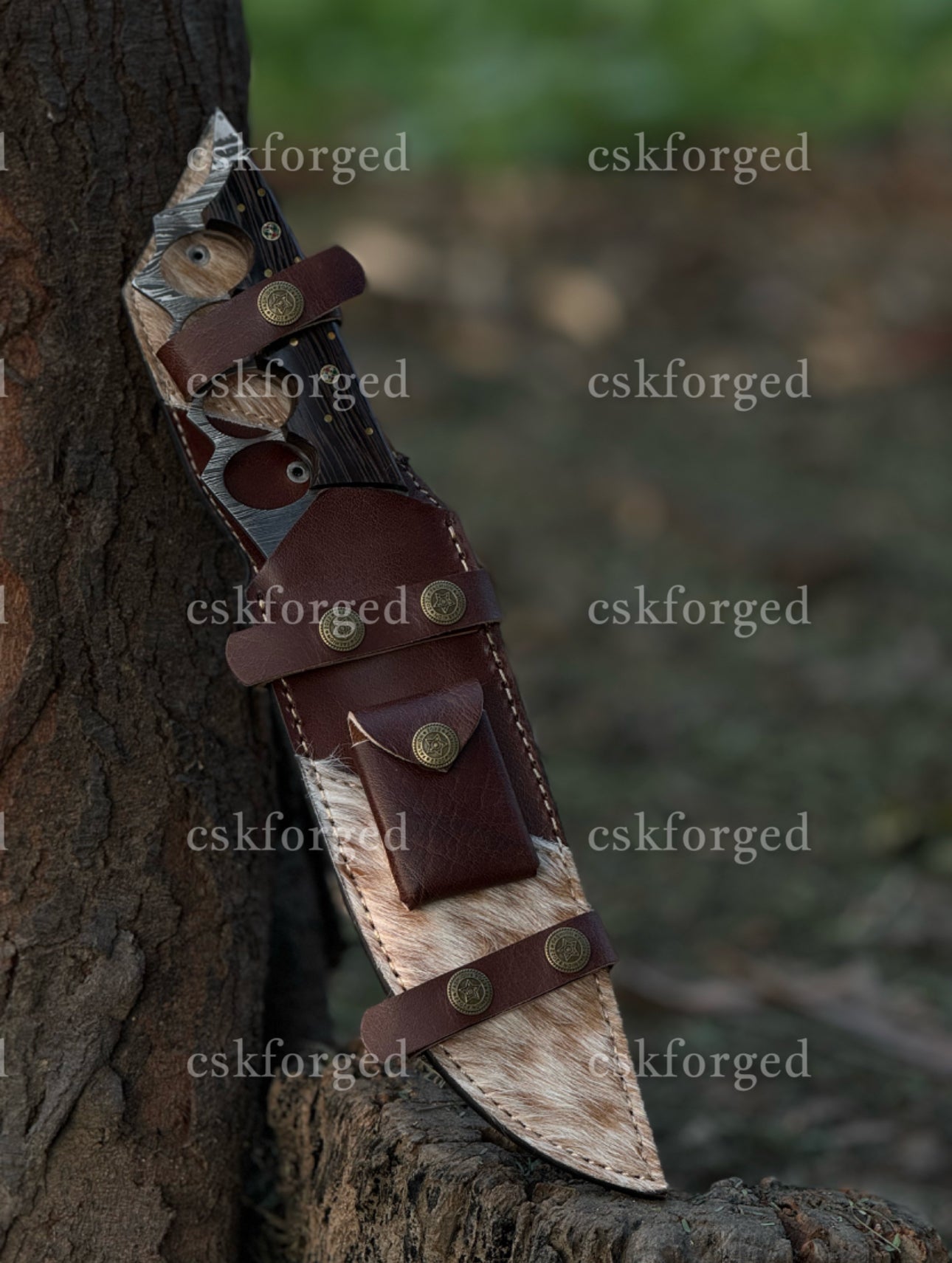 Handmade Tactical Knuckle camping Knife with Full Tang handle