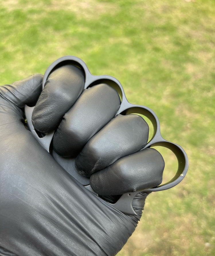 Premium Hand Casted Engraved Black Edition knuckle