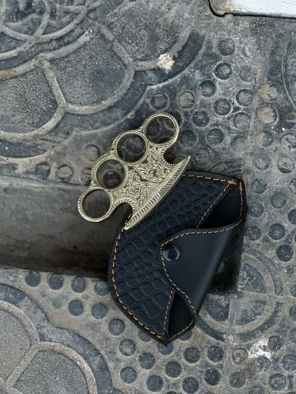Custom engraved brass knuckle