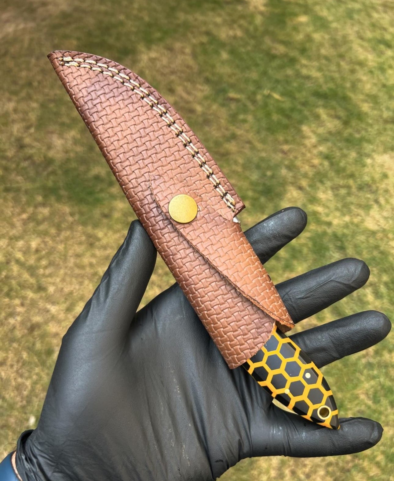 Bumpy Johnson - Mahogany - Damascus knife- 10 inches