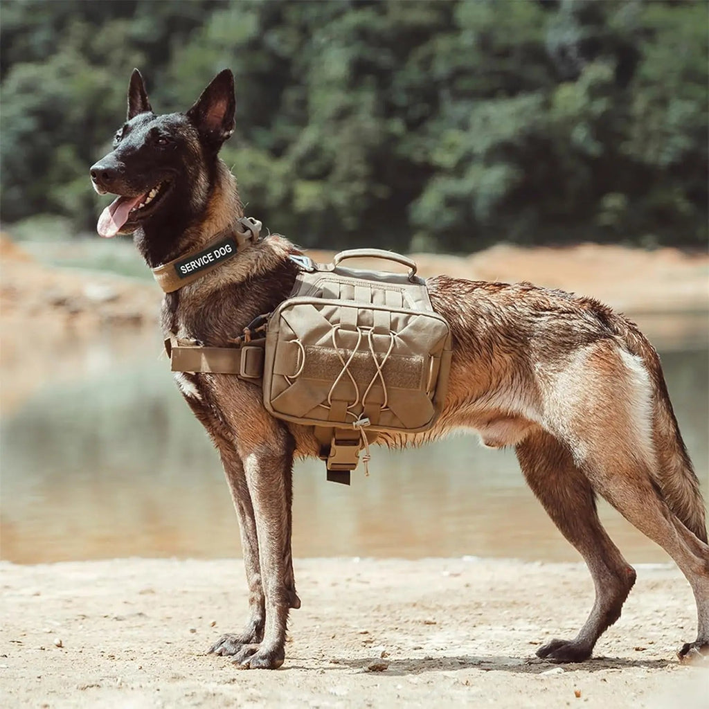 Dog Backpack Tactical Saddle Bag for Hiking & Camping