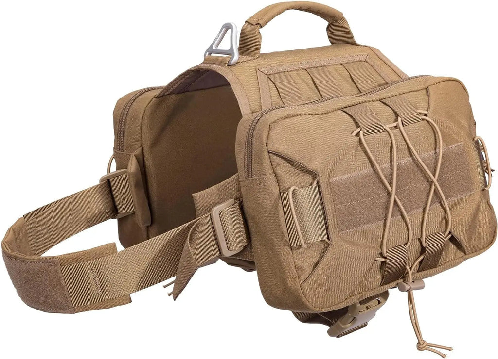Dog Backpack Tactical Saddle Bag for Hiking & Camping