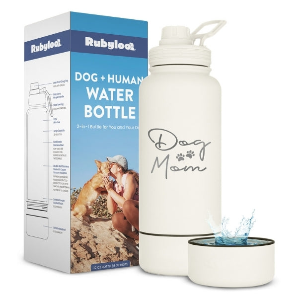 Dog + Human Water Bottle with Detachable  Bowl