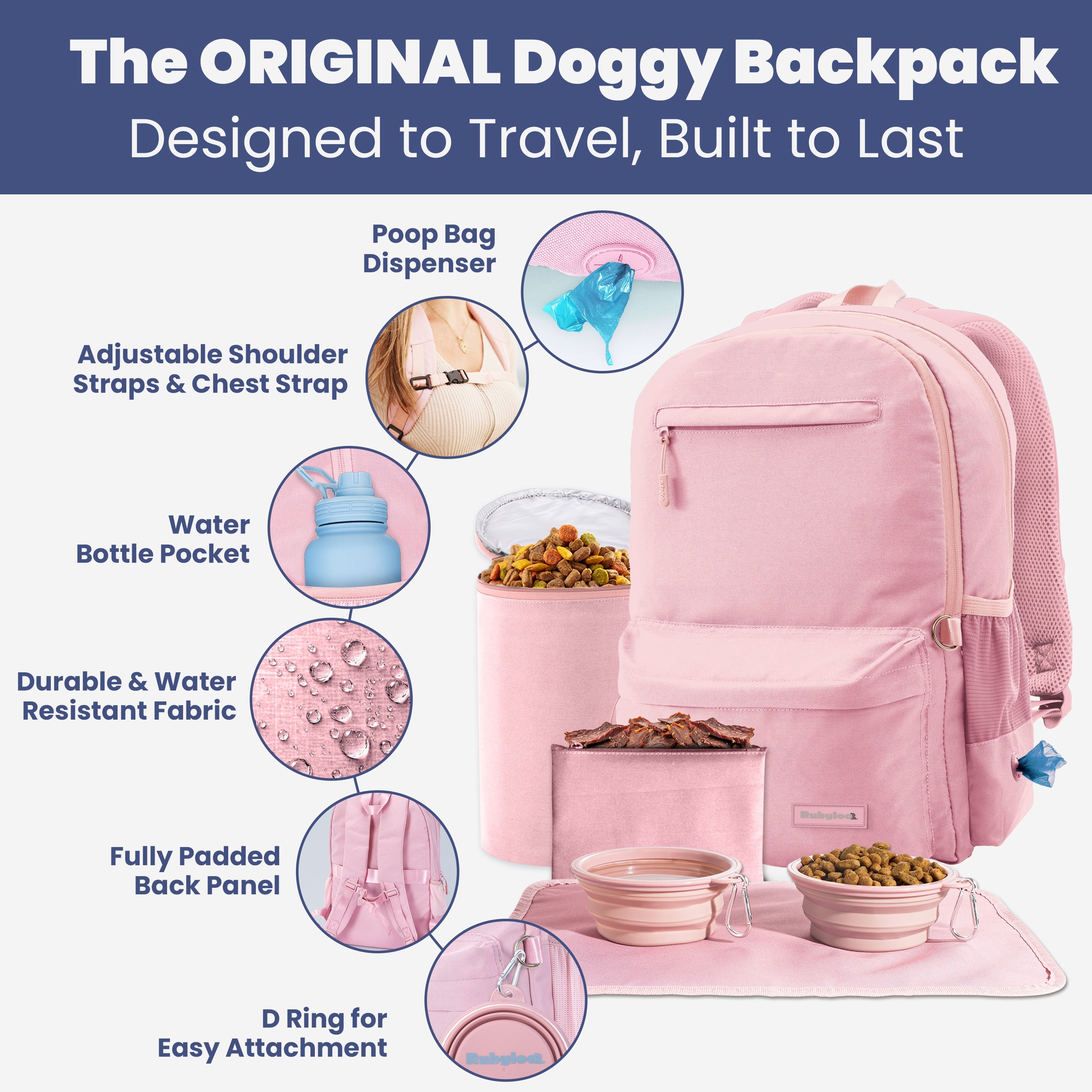The Original Doggy Bag™ Backpack for pet Supplies