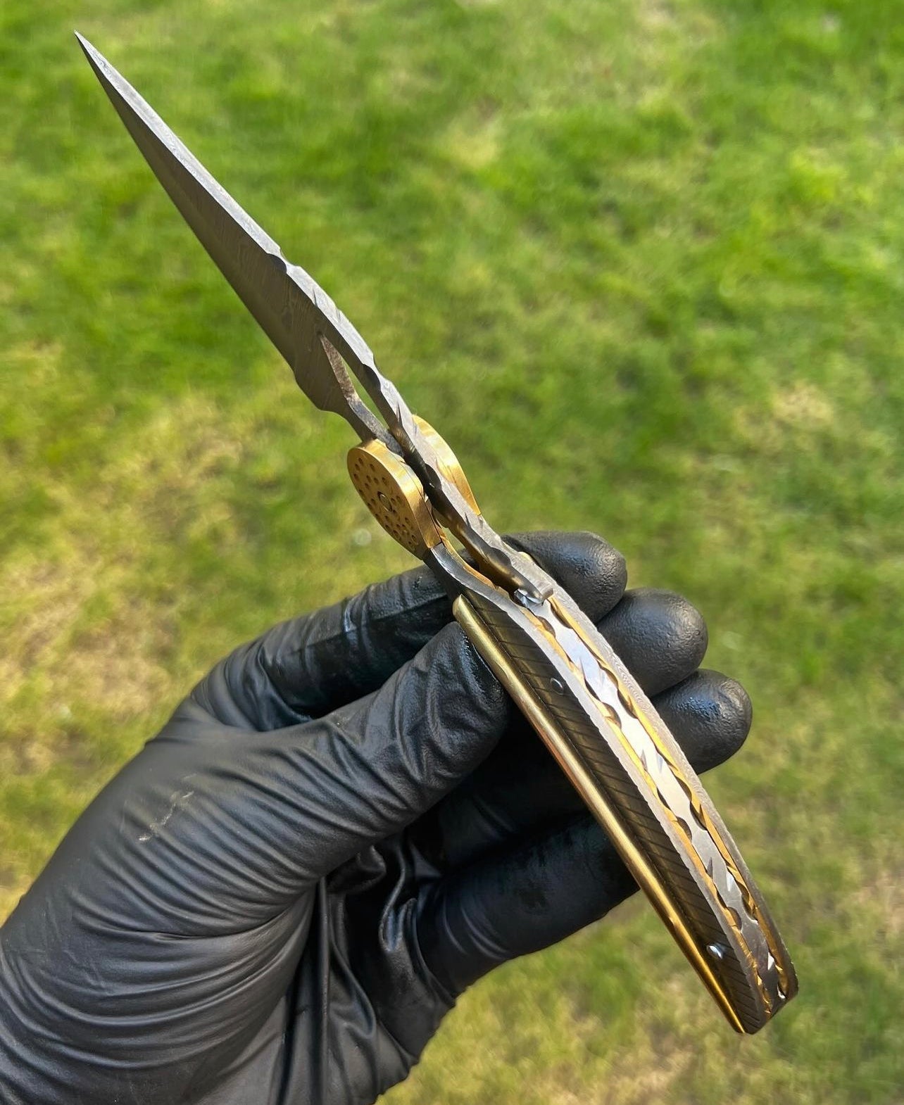 Damascus Leaf Pocket knife, Folding Knife, Every Day Carry Knife , Damascus Knives, Gift For Him